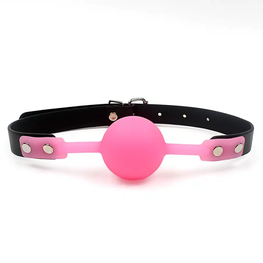IKOKY Adult Games Open Mouth Gag Ball for Women Couple Leather Mouth Gag slave Oral Fixation Stuffed Flirting SM Sex Toys 11