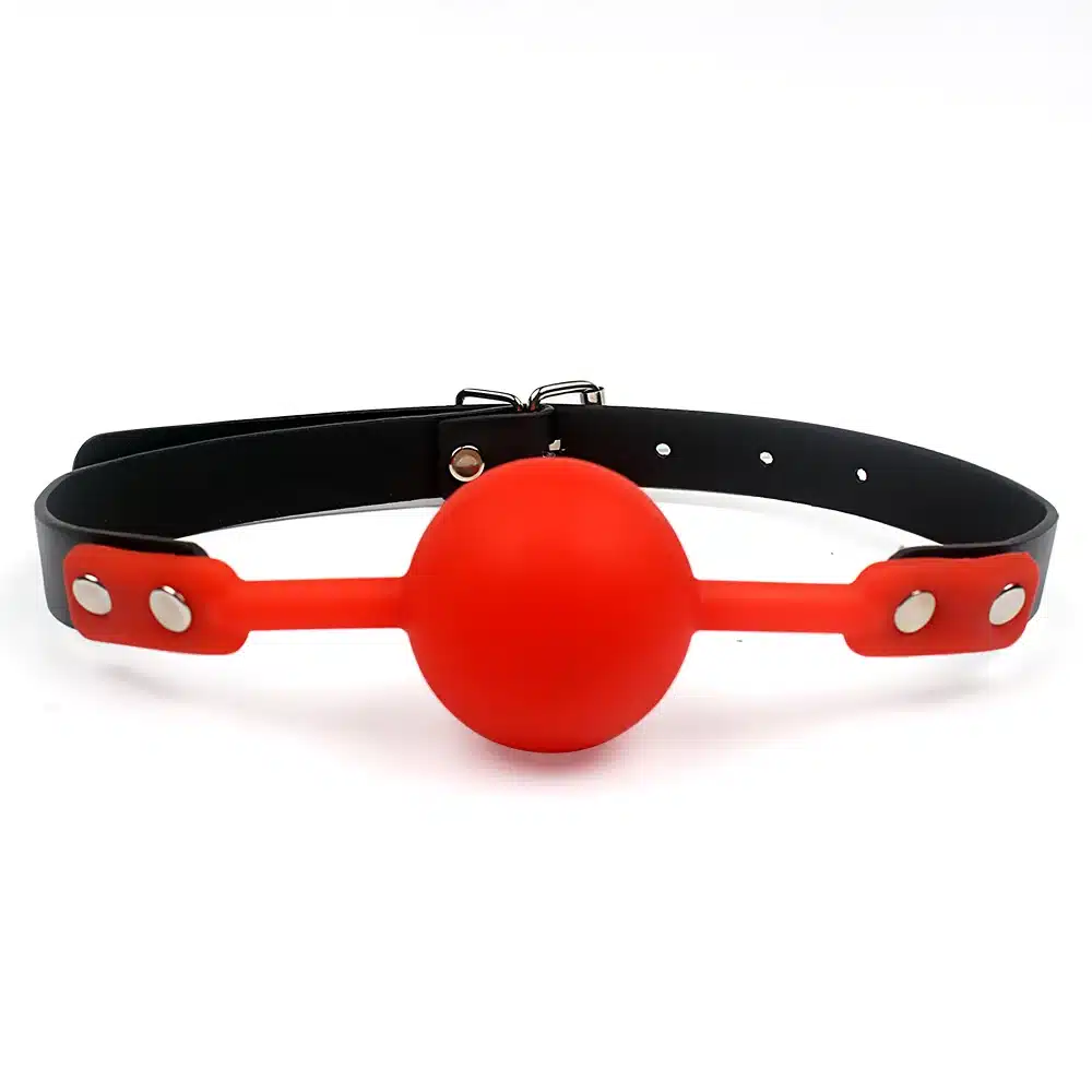 IKOKY Adult Games Open Mouth Gag Ball for Women Couple Leather Mouth Gag slave Oral Fixation Stuffed Flirting SM Sex Toys 14