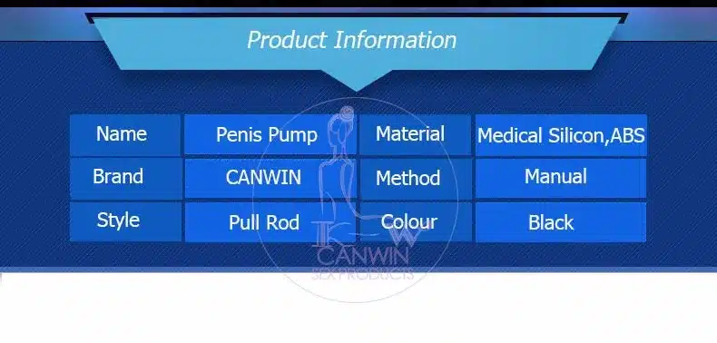 Penis Pump CANWIN Penis Enlargement Vacuum Pump Penis Extender Man Sex Toys Penis Enlarger Adult Sexy Product for Men [22 19