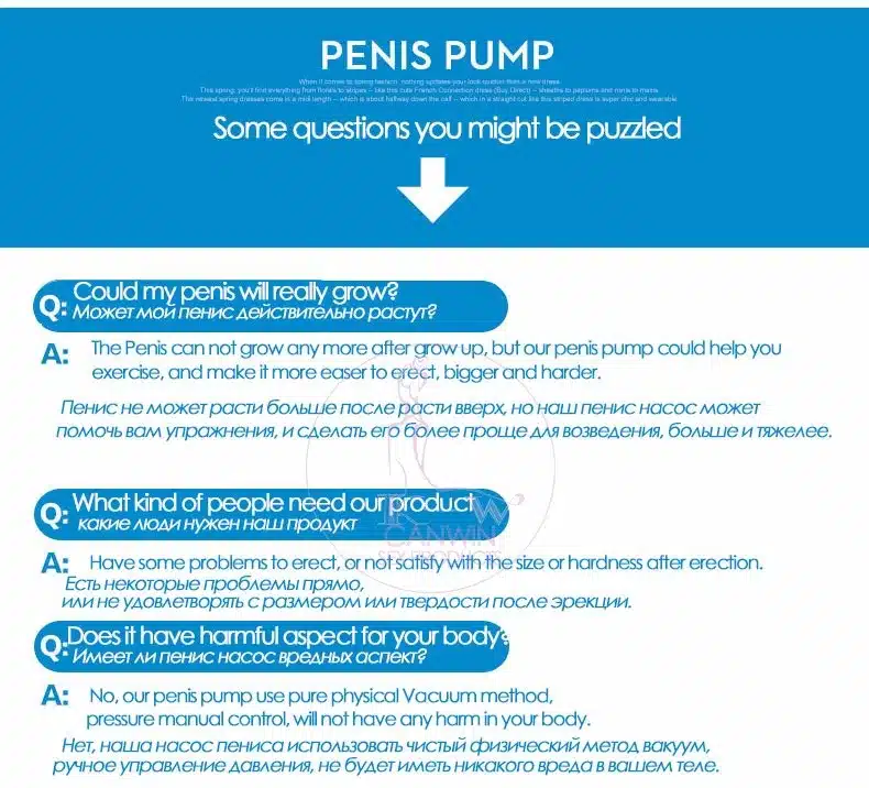 Penis Pump CANWIN Penis Enlargement Vacuum Pump Penis Extender Man Sex Toys Penis Enlarger Adult Sexy Product for Men [22 23