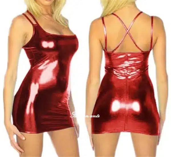New 8 color sexy lingerie hot women Imitation leather skirt teddy Club sexy costume erotic lingerie sexy slim lingerie dress 11