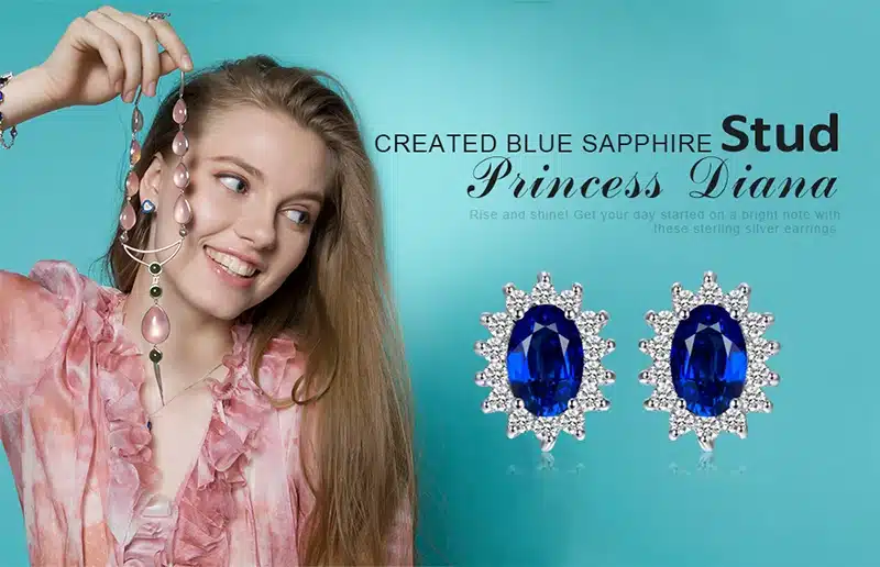 JewelryPalace 1.5ct Oval Blue Sapphire Earrings Stud 925 Sterling Silver Fashion Princess Diana Engagement Wedding Accessories 23