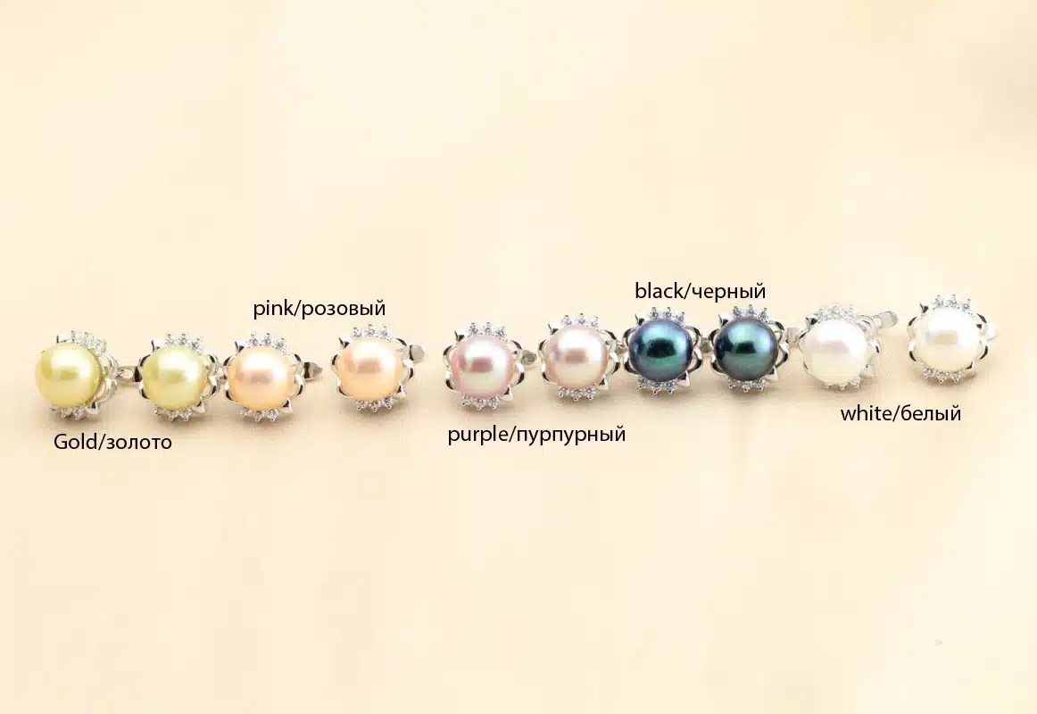 LACEY flowers Pearl earring, Pearl with 925 Sterling Silver earrings,stud Earrings, fashion Jewelry pearl earrings for Women 17