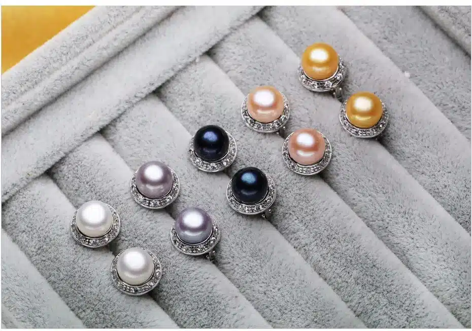FENASY pearl jewelry natural pearl earrings freshwater pearl earrings for women 925 sterling silver ,new trendy Stud Earrings 26