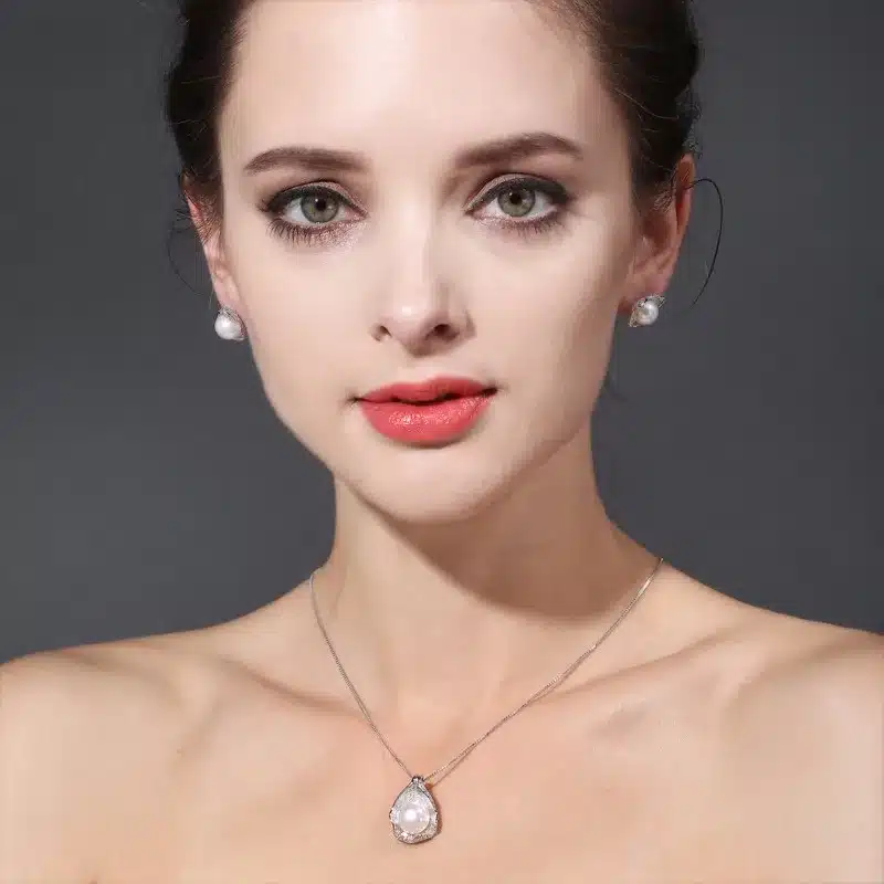 FENASY charm Shell design Pearl Jewelry,Pearl Necklace Pendant, 925 sterling silver jewelry ,fashion necklaces for women 2016 18