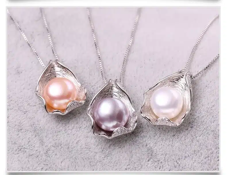FENASY charm Shell design Pearl Jewelry,Pearl Necklace Pendant, 925 sterling silver jewelry ,fashion necklaces for women 2016 17