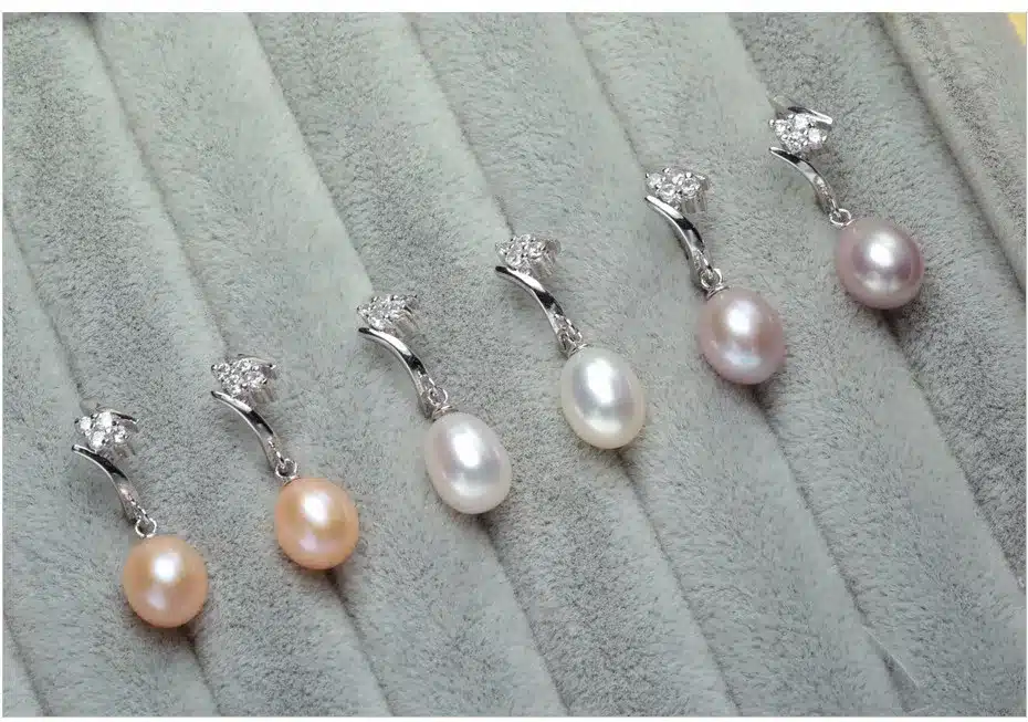 FENASY 2017 new 100% natural Pearl earring, Pearl 925 Sterling Silver earrings,Birthday gift Jewelry Women Stud Earring ,E017 16