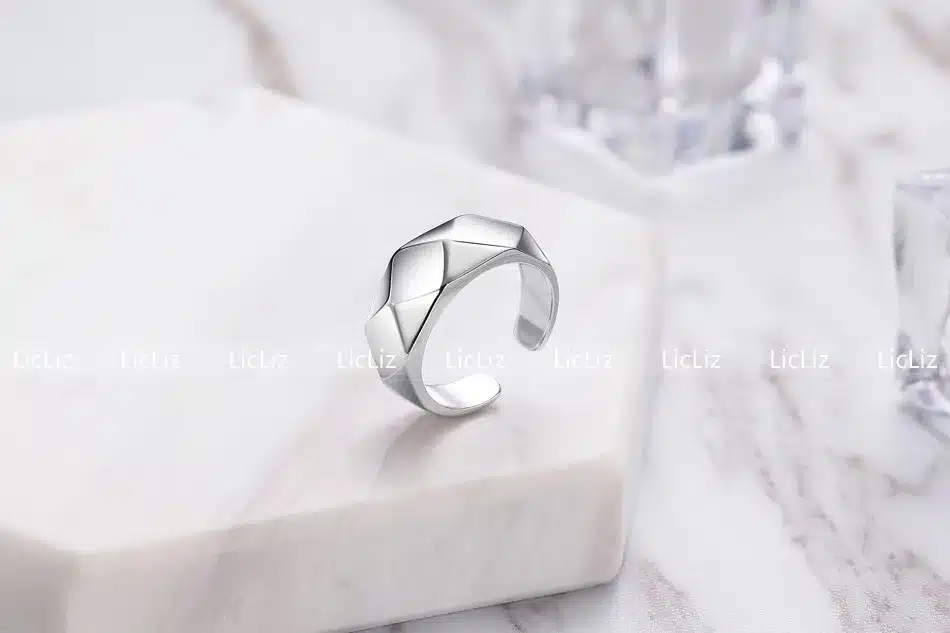 LicLiz Chic Multi Angle 925 Sterling Silver Adjustable Open Rings Vintage Jewelry For Women Engagement Gift Bague Femme LR0277 28