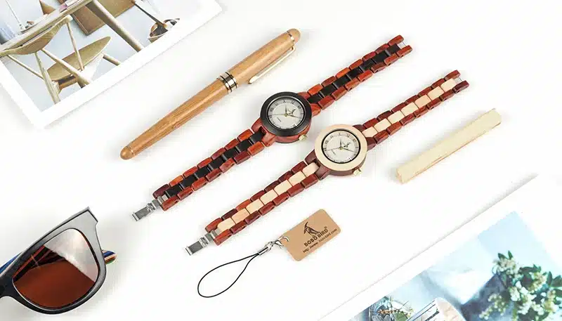 BOBO BIRD 2017 Newest Two-tone Wooden Watch for Women Brand Design Quartz Watches in Wood Box Accept Customize 10
