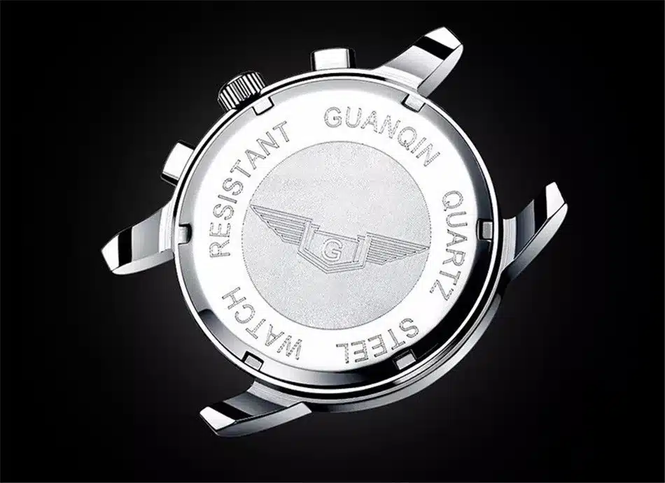 Fashion Watch men Luxury top brand GUANQIN steel men watch luminous waterproof Wristwatch multifunction Men Clock quartz watch 31