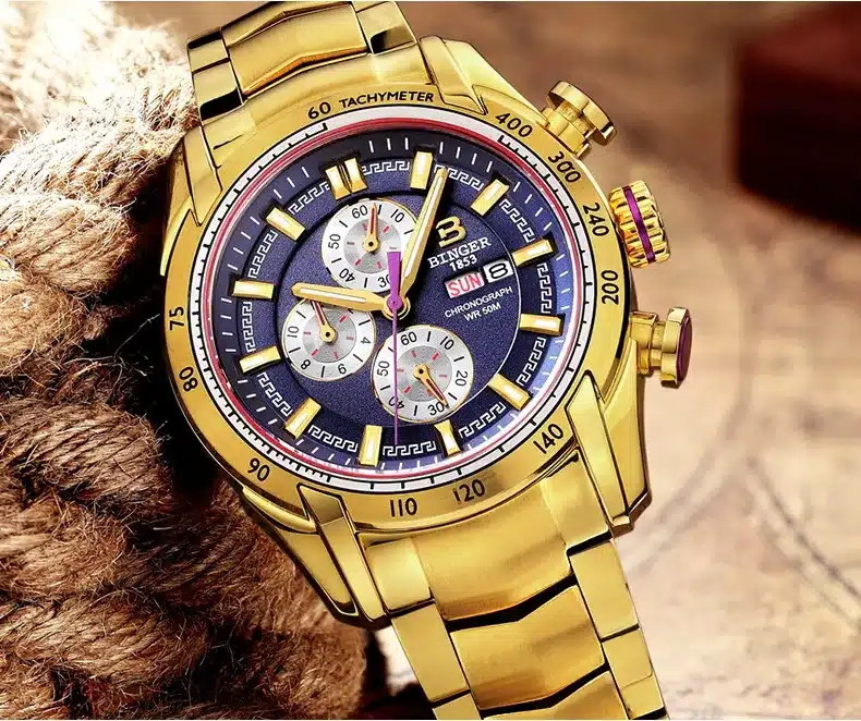 Hot Brand Watch 2017 New Waterproof Sports Military Watches Quartz Chronograph Wristwatch BINGER Men Watches relogio masculino 11