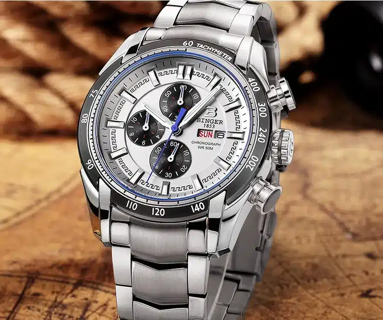 Hot Brand Watch 2017 New Waterproof Sports Military Watches Quartz Chronograph Wristwatch BINGER Men Watches relogio masculino 22