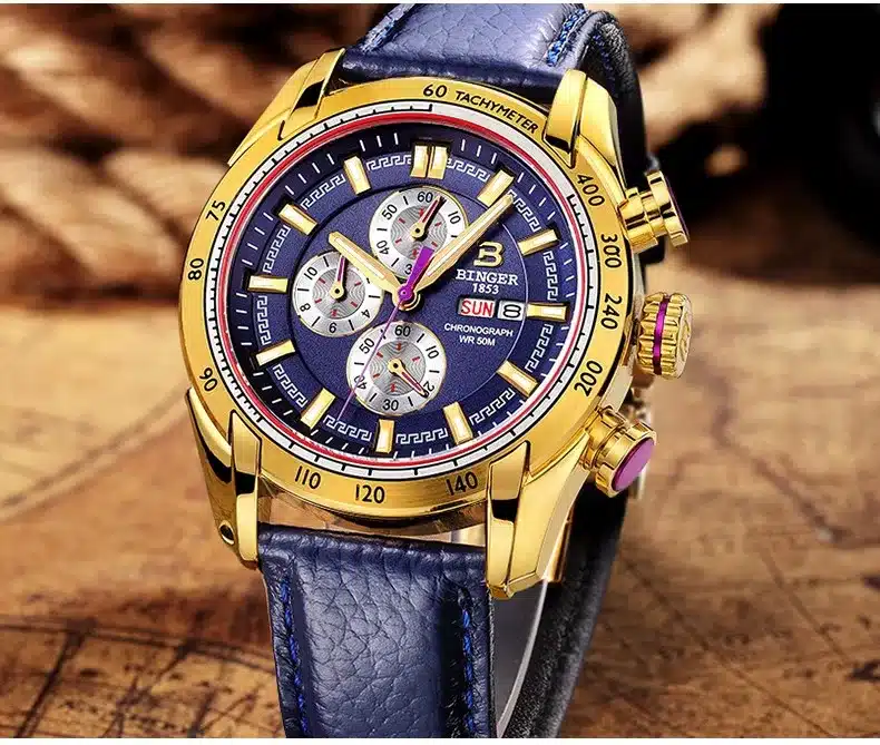 Hot Brand Watch 2017 New Waterproof Sports Military Watches Quartz Chronograph Wristwatch BINGER Men Watches relogio masculino 25