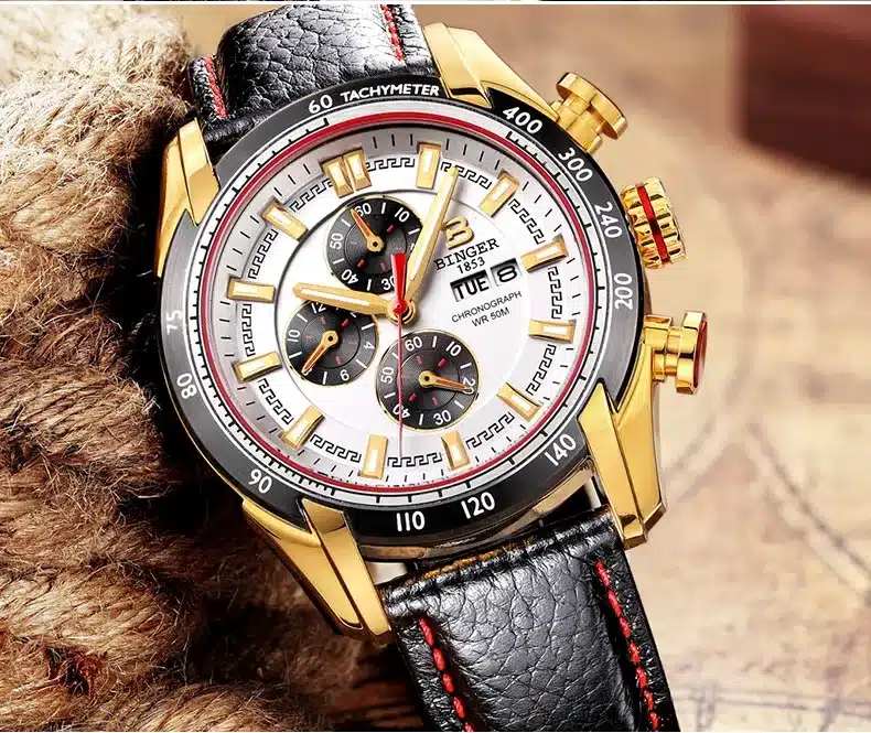 Hot Brand Watch 2017 New Waterproof Sports Military Watches Quartz Chronograph Wristwatch BINGER Men Watches relogio masculino 26