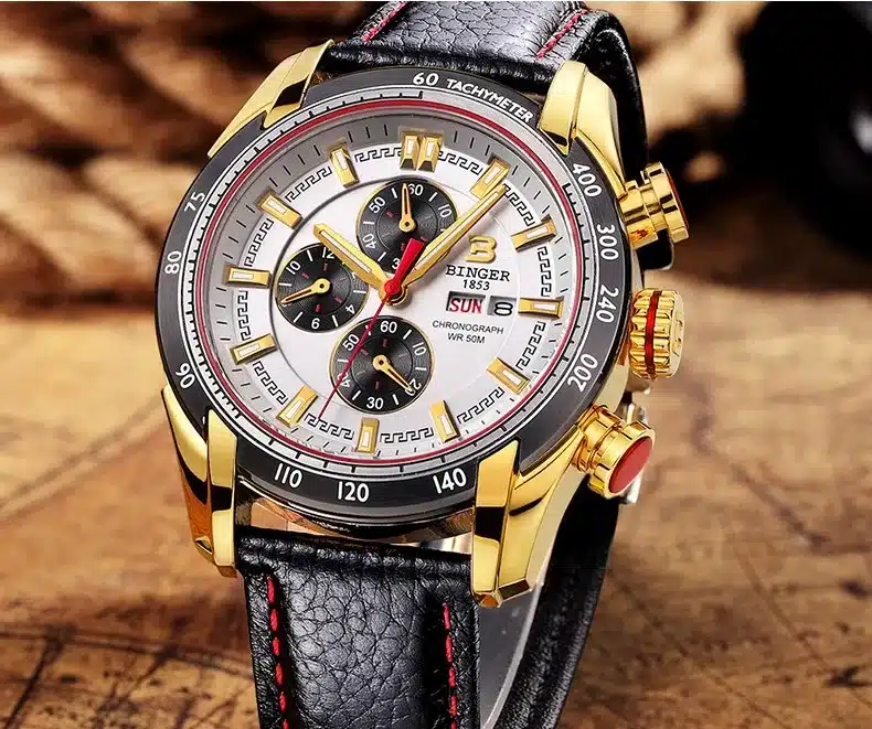 Hot Brand Watch 2017 New Waterproof Sports Military Watches Quartz Chronograph Wristwatch BINGER Men Watches relogio masculino 28