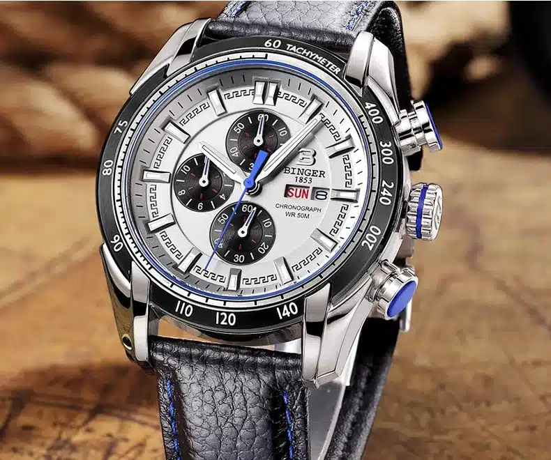 Hot Brand Watch 2017 New Waterproof Sports Military Watches Quartz Chronograph Wristwatch BINGER Men Watches relogio masculino 34