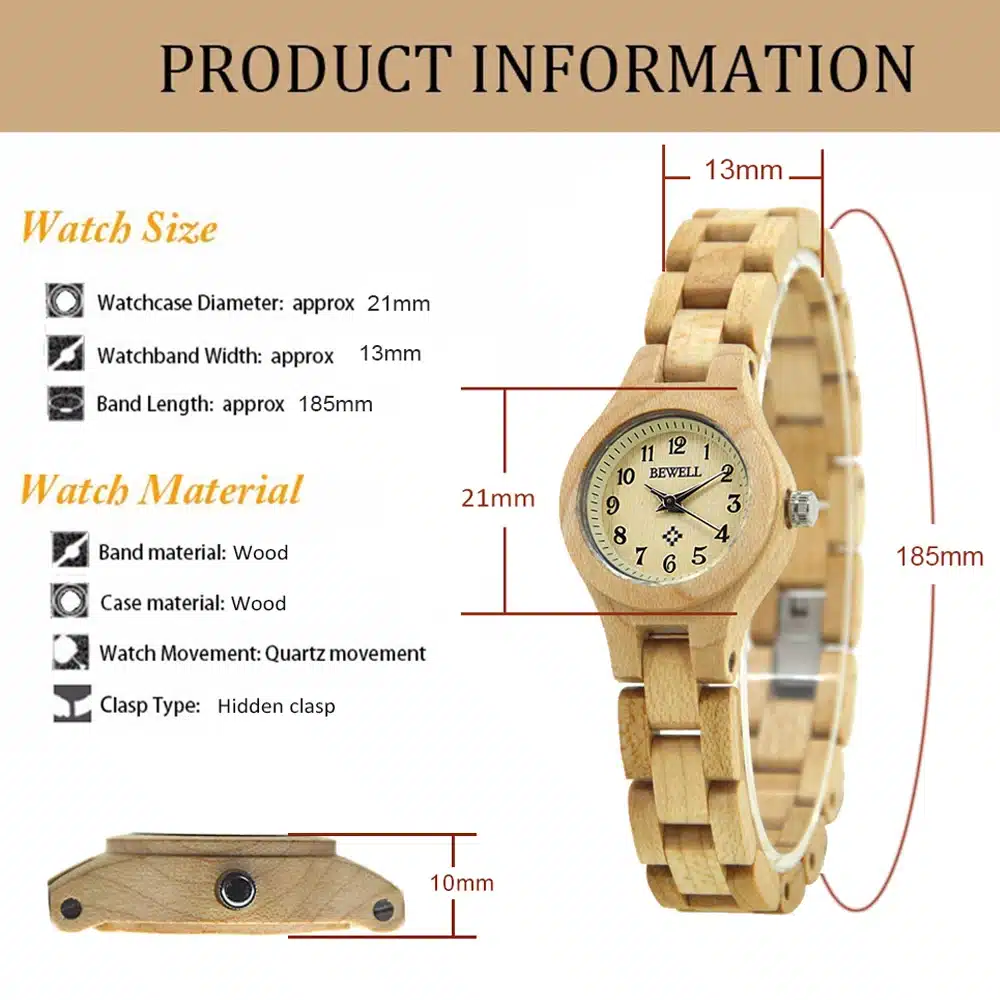 BEWELL Slim Women Bracelet Watch Wood Watch Woman Watches 2017 Brand Luxury Quartz Ladies Watch Digital Relogio Feminino 123A 11
