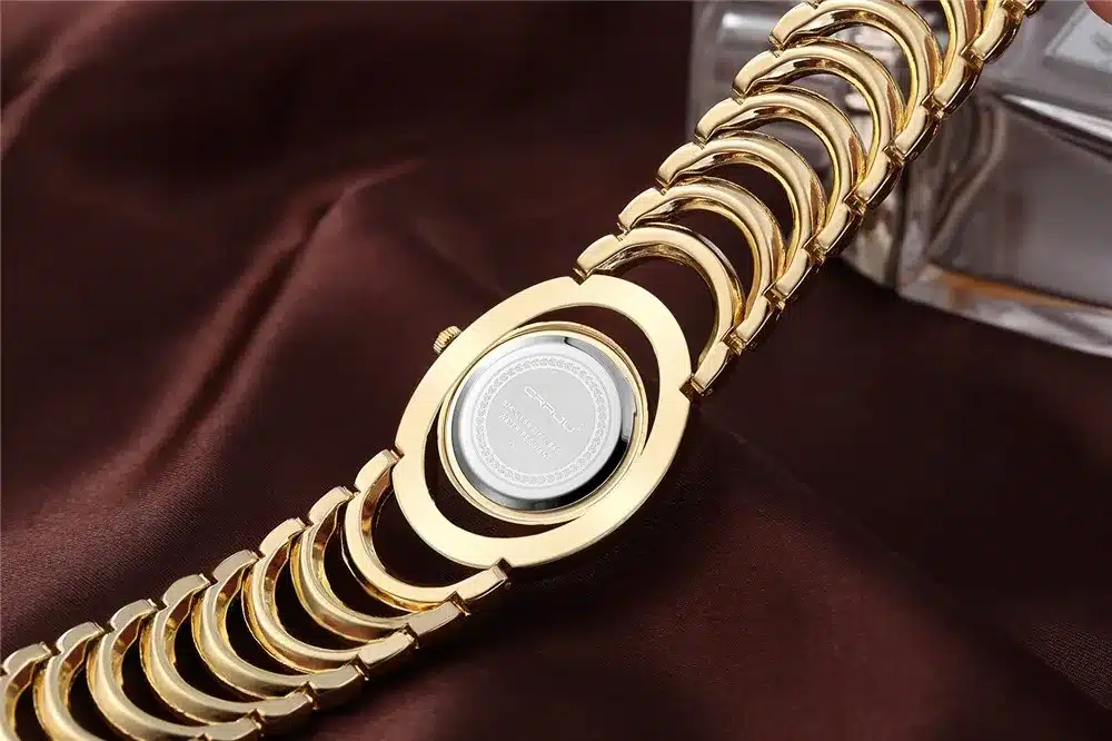 Luxury Brand CRRJU Quartz Watch Women Gold Steel Bracelet Watch 30M waterproof Rhinestone Ladies Dress Watch relogio feminino 24