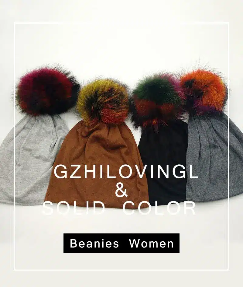 GZHILOVINGL Spring Winter Solid Color Skullies And Beanies Women 2016 Ins Hot Slouchy Womens Beanies Hat Colored Fur Pom Pom Hat 9