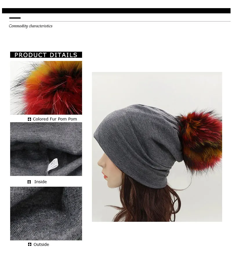 GZHILOVINGL Spring Winter Solid Color Skullies And Beanies Women 2016 Ins Hot Slouchy Womens Beanies Hat Colored Fur Pom Pom Hat 11