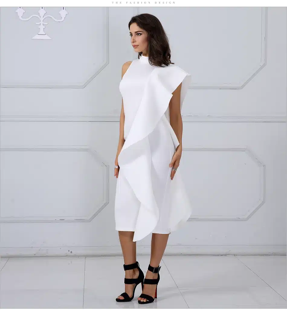 Adyce 2017 New Style Summer Dress Women Sexy White Sleeveless Patchwork Ruffles Mini Bodycon Vestidos Party Dresses Clubwear 17