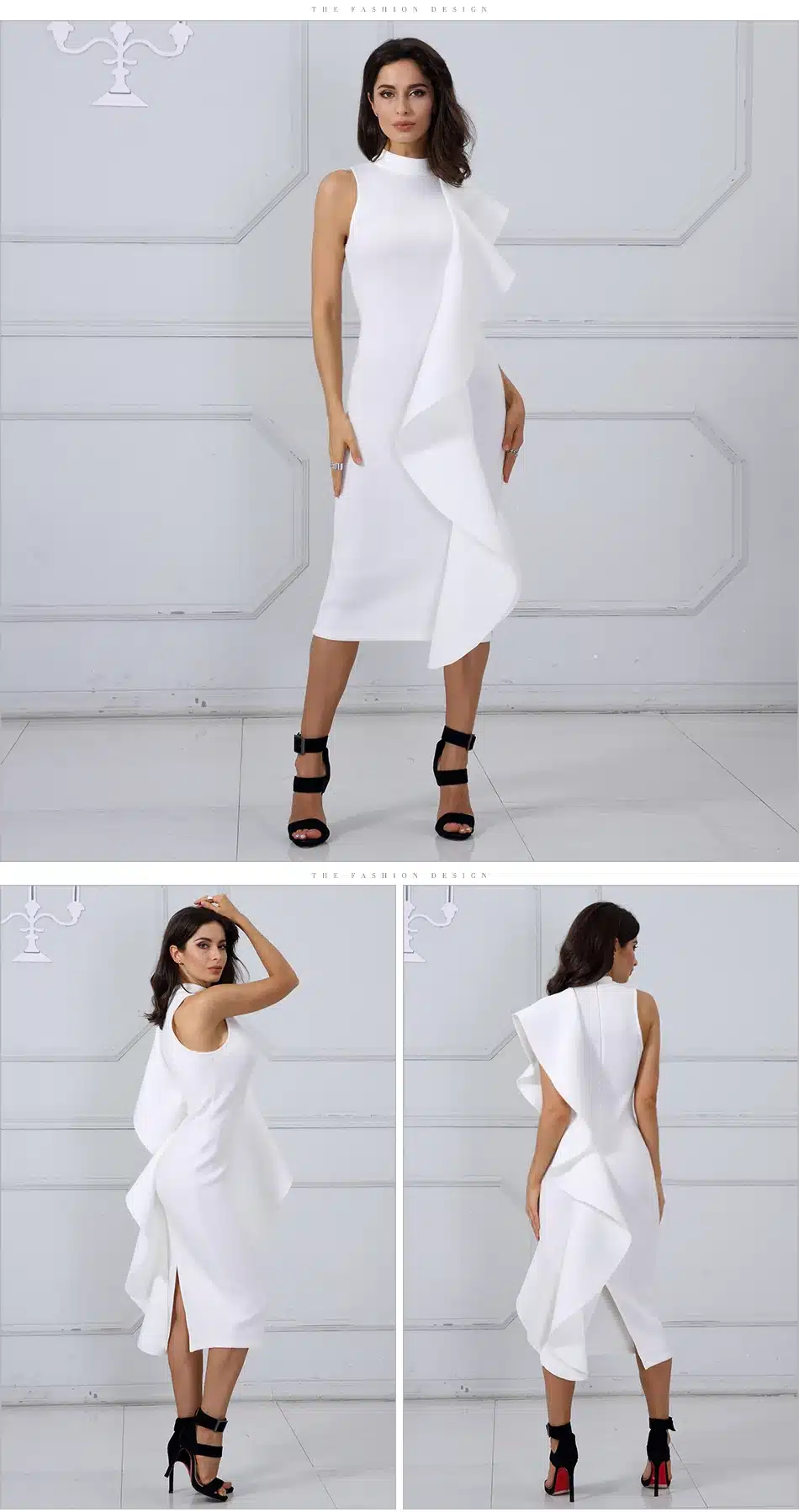 Adyce 2017 New Style Summer Dress Women Sexy White Sleeveless Patchwork Ruffles Mini Bodycon Vestidos Party Dresses Clubwear 18
