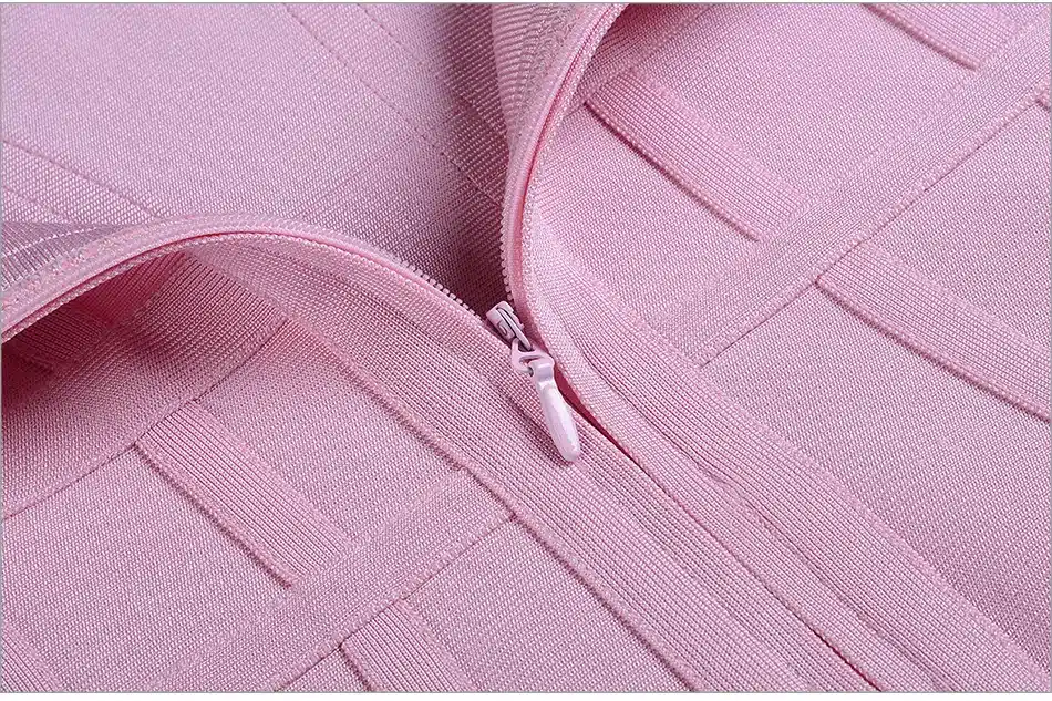 Adyce 2017 Women Summer Bandage Dress Pink Spaghetti Strap Mermaid Vestidos V-Neck Knee Length Celebrity Evening Party Dresses 19