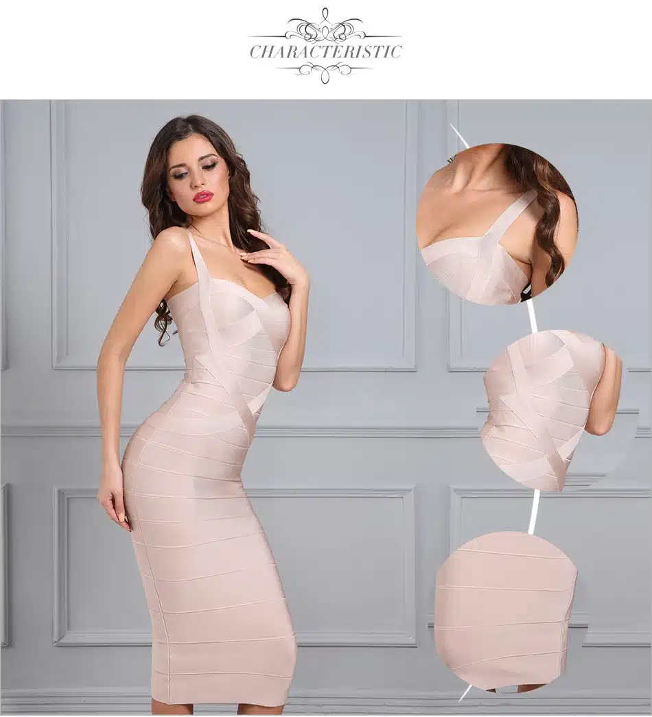 2017 New Woman Bandage Dress Bodycon Party Dress Hot Red Black Blue White Pink Yellow Sexy Celebrity Backless Dress Dropshipping 14