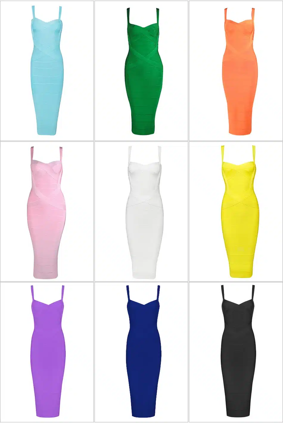 2017 New Woman Bandage Dress Bodycon Party Dress Hot Red Black Blue White Pink Yellow Sexy Celebrity Backless Dress Dropshipping 17