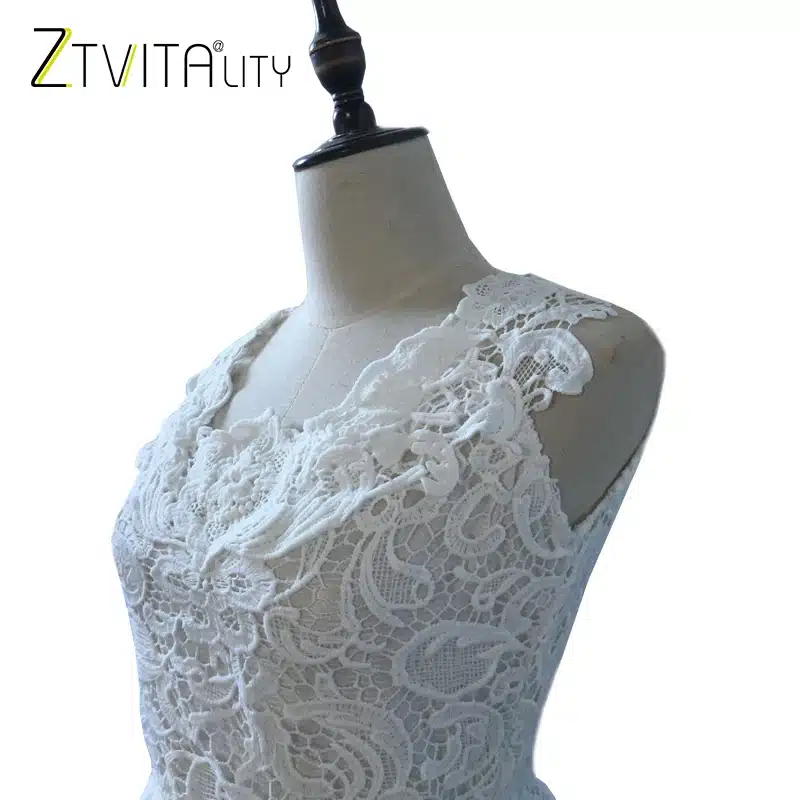 ZTVitality Vestidos 2017 Elegant Lace Patchwork Solid Sleeveless A-Line Fashion Dress Sexy Slim Party Dresses Vestido De Festa 15