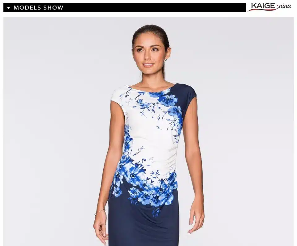 2017 Kaige Nina dress Women bodycon dress plus size women clothing chic elegant sexy fashion o-neck print dresses 9026 20