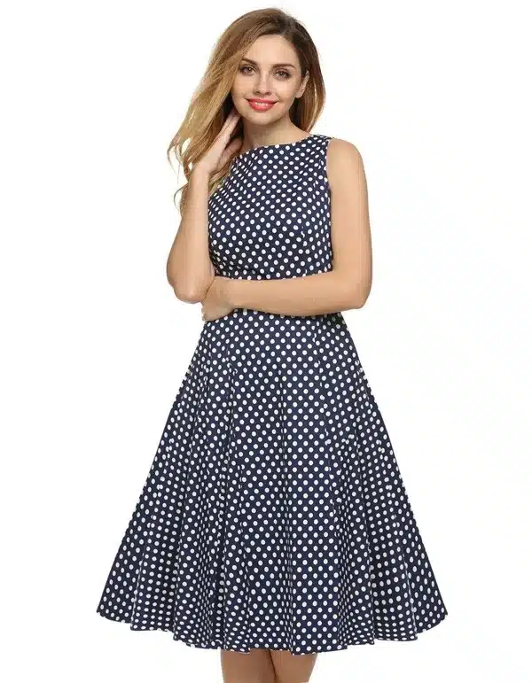 ACEVOG Women Dress Retro Vintage 1950s 60s Rockabilly Floral Swing Summer Dresses Elegant Bow-knot Tunic Vestidos Robe Oversize 37