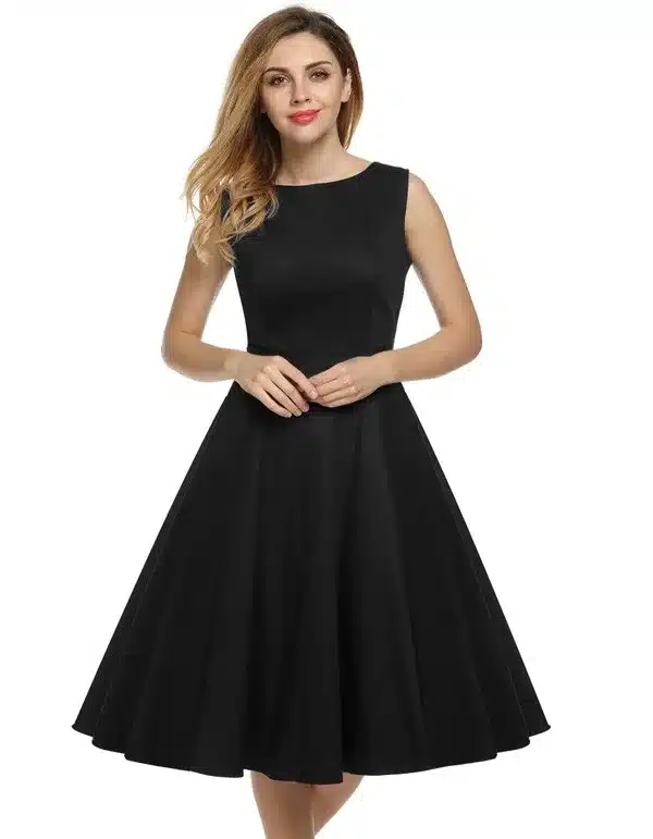 ACEVOG Women Dress Retro Vintage 1950s 60s Rockabilly Floral Swing Summer Dresses Elegant Bow-knot Tunic Vestidos Robe Oversize 41