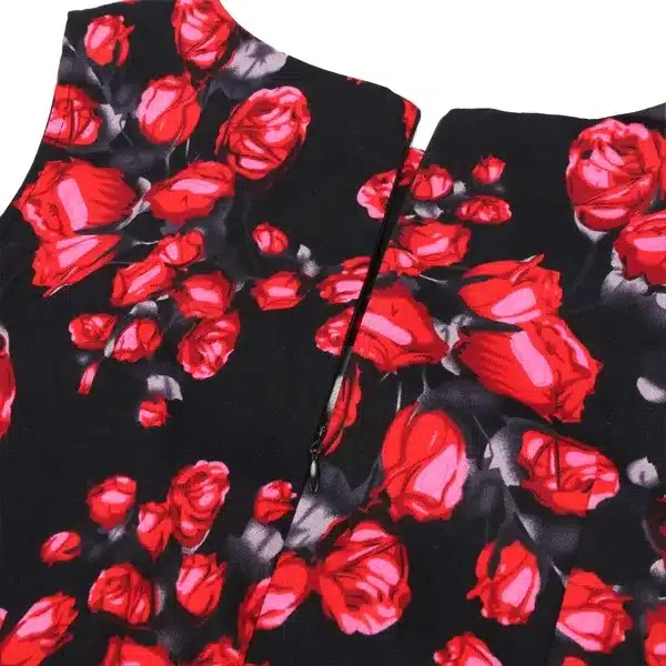 ACEVOG Women Dress Retro Vintage 1950s 60s Rockabilly Floral Swing Summer Dresses Elegant Bow-knot Tunic Vestidos Robe Oversize 51