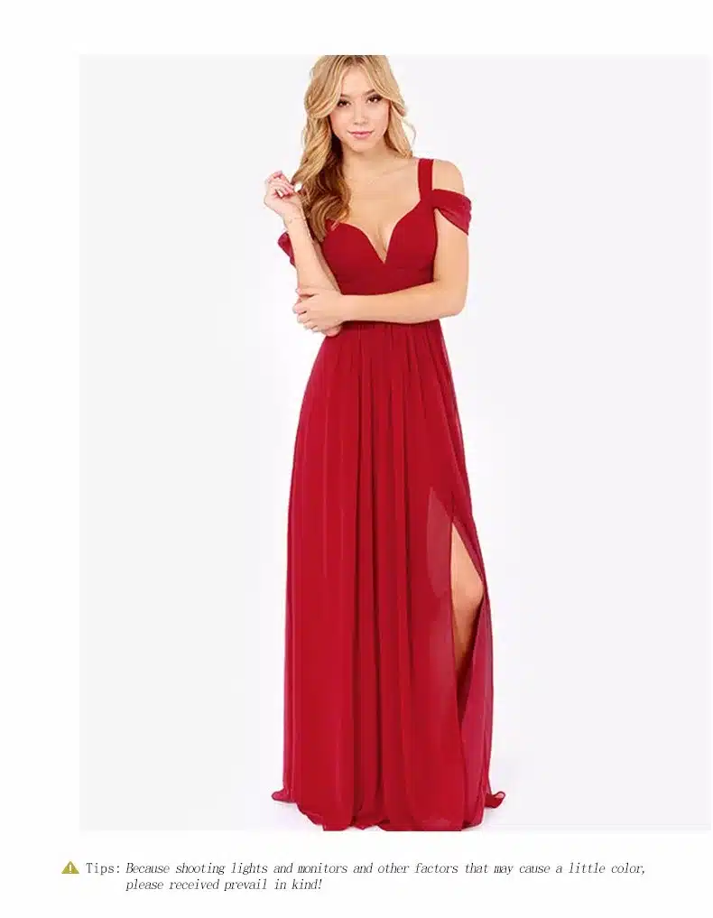HAOYIHUI Brand New Summer Vestidos Floor Length Solid Dinner Sexy Dress Side Slit V Neck Spaghetti Strap Female Gown Dresses 22
