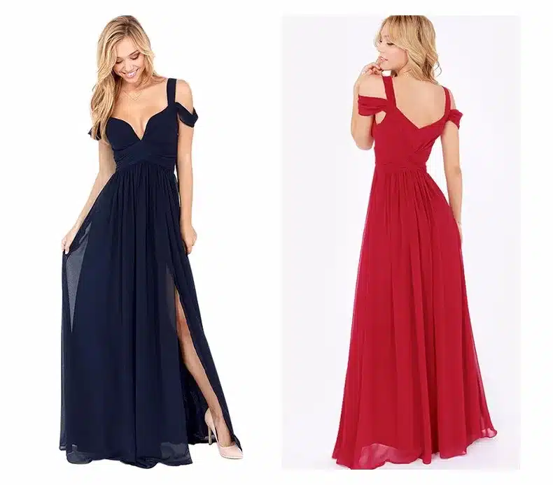 HAOYIHUI Brand New Summer Vestidos Floor Length Solid Dinner Sexy Dress Side Slit V Neck Spaghetti Strap Female Gown Dresses 23