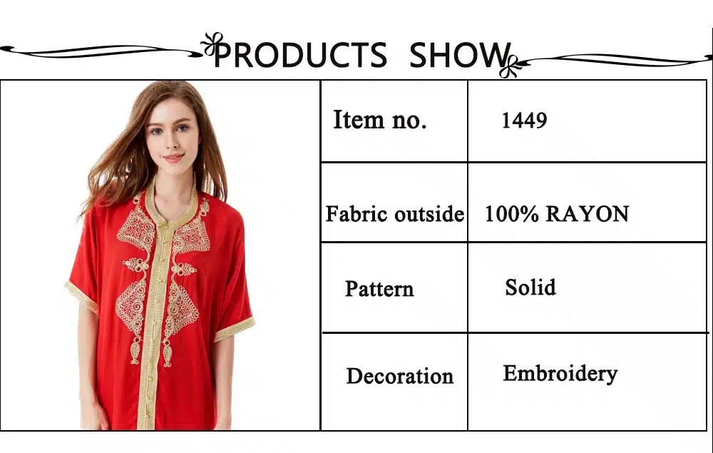 Women islamic clothing Maxi Long sleeve long Dress moroccan Kaftan embroidery dress vintage abaya Muslim Robes gown hijab style 9