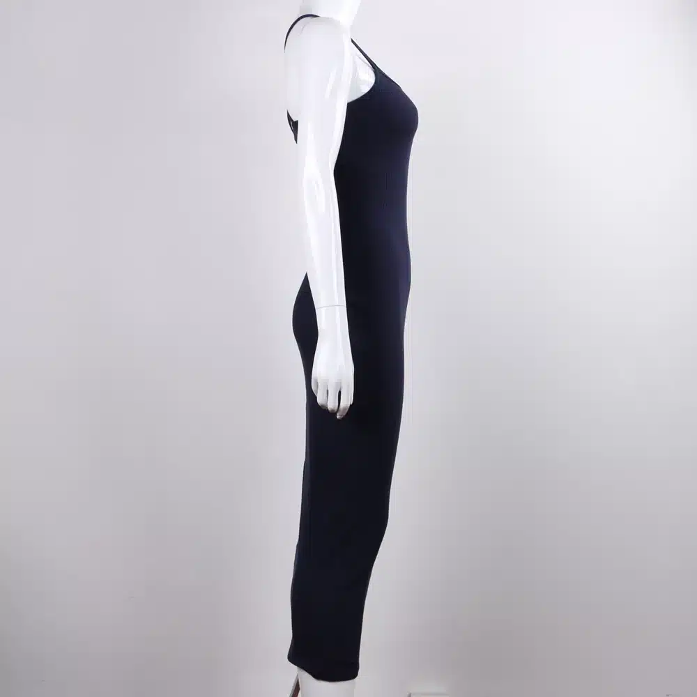 Nadafair Strap Mid-Calf Stretch Cotton Summer Long Dress Women 2017 Casual Sexy Club Bodycon Skinny Party Dress Vestidos 18