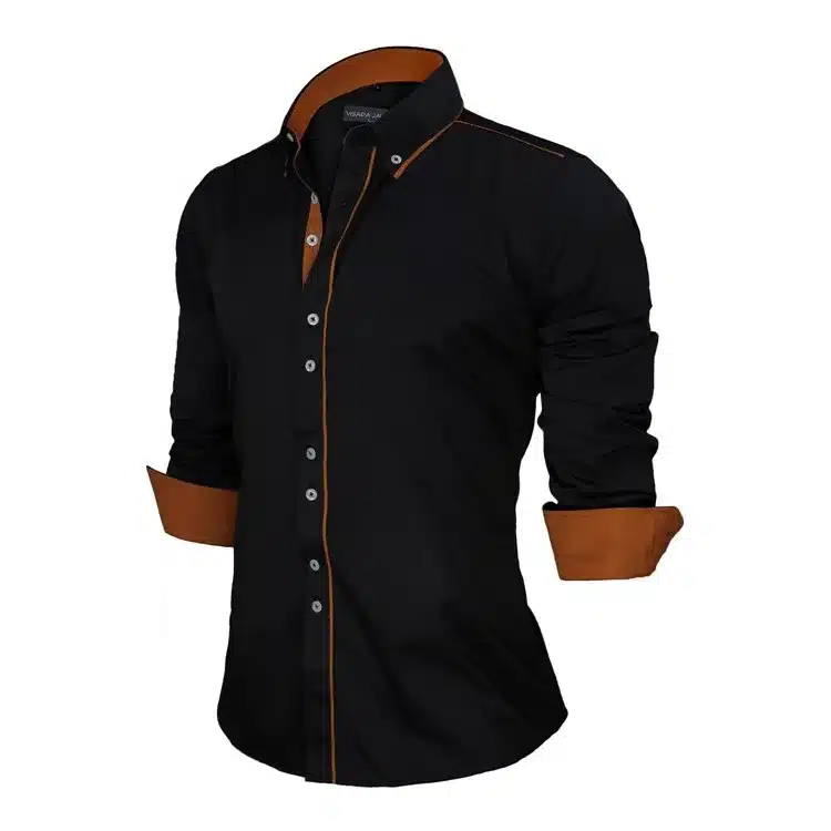 VISADA JAUNA Men Shirts Europe Size New Arrivals Slim Fit Male Shirt Solid Long Sleeve British Style Cotton Men's Shirt N332 19