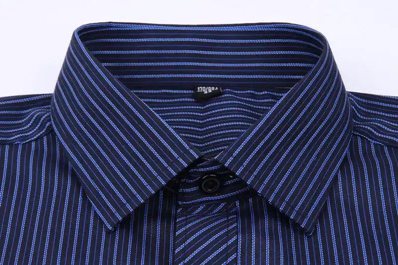 Plus Large Size 8XL 7XL 6XL 5XL 4XL Mens Business Casual Long Sleeved Shirt Classic Striped Male Social Dress Shirts 9