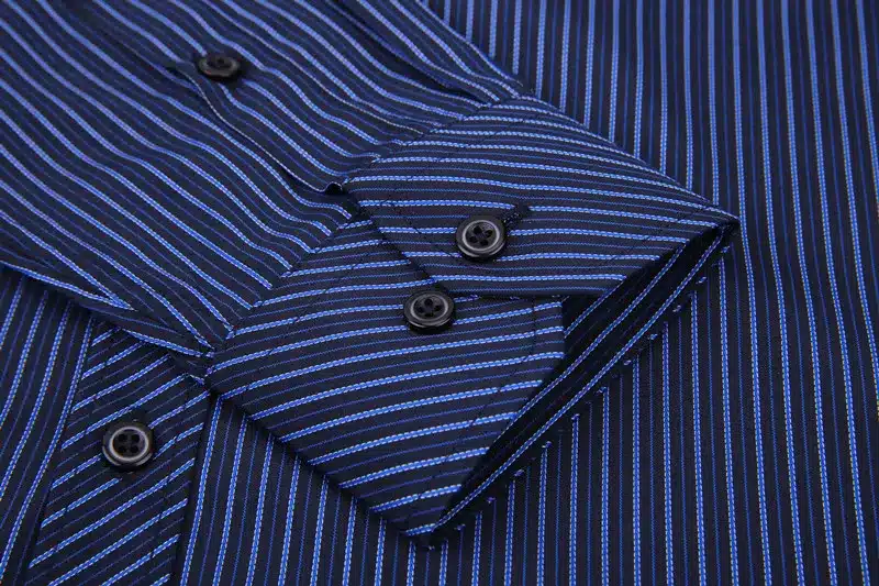 Plus Large Size 8XL 7XL 6XL 5XL 4XL Mens Business Casual Long Sleeved Shirt Classic Striped Male Social Dress Shirts 12