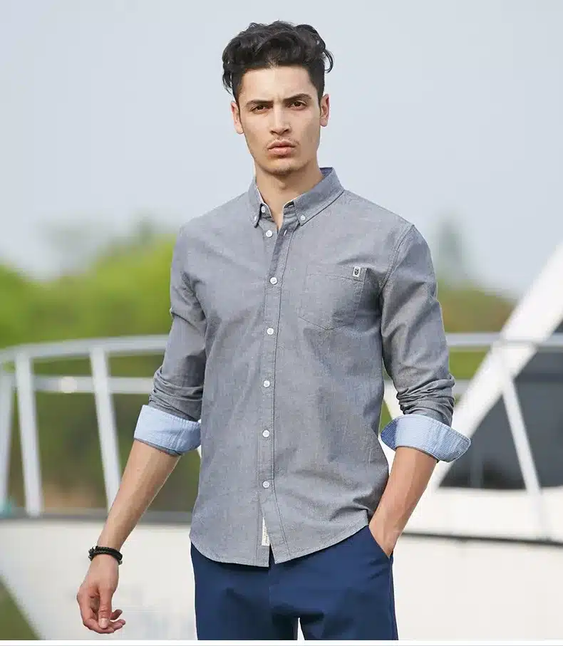 Pioneer Camp casual shirt men brand clothing 2017 new long sleeve slim fit solid male shirt quality 100% cotton white 666211 20