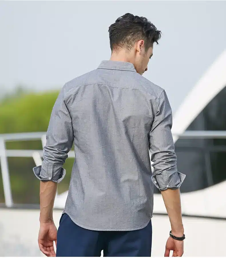 Pioneer Camp casual shirt men brand clothing 2017 new long sleeve slim fit solid male shirt quality 100% cotton white 666211 22
