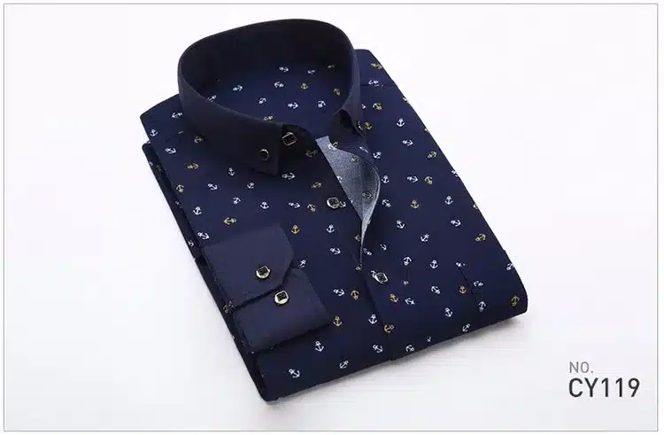 2017 Retro Floral Printed Man Casual Shirts Fashion Classic Men Dress Shirt Breathable Men's Long Sleeve Brand Clothing YN552 18