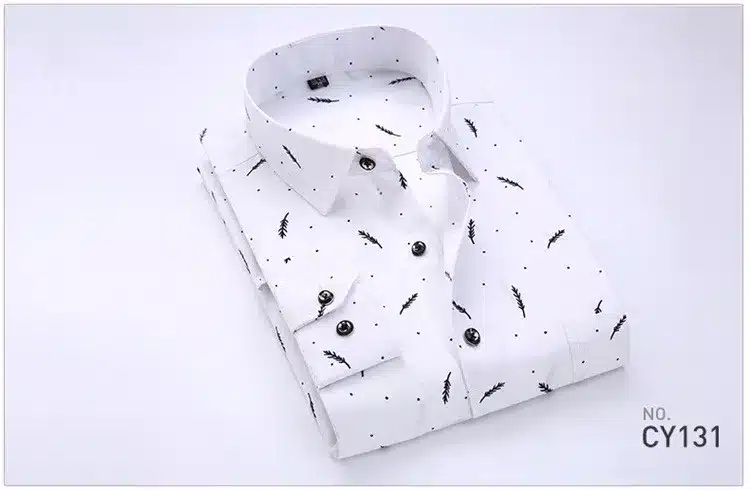2017 Retro Floral Printed Man Casual Shirts Fashion Classic Men Dress Shirt Breathable Men's Long Sleeve Brand Clothing YN552 20