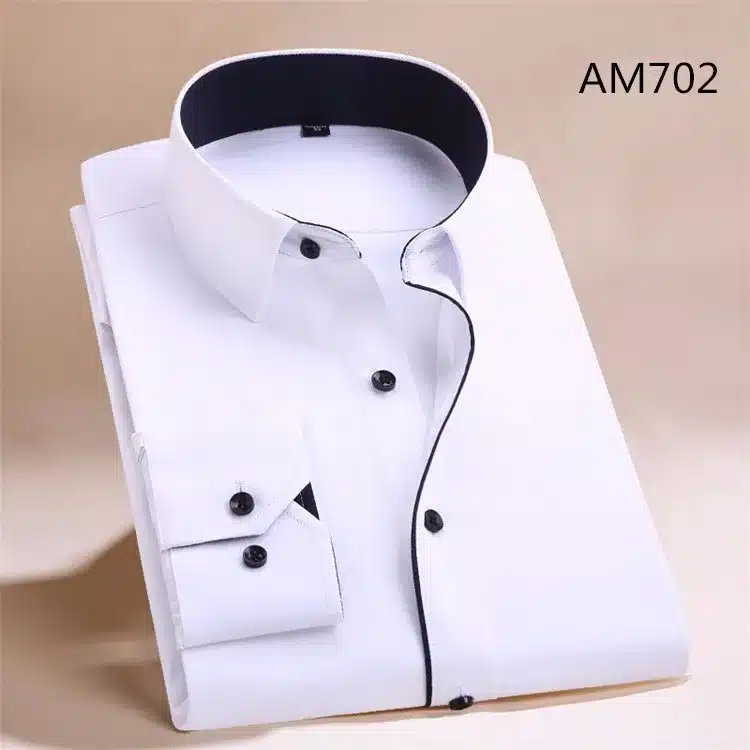 unisplendor Men Dress Shirts 2017 New Man Fashion Long Sleeve Slim Fit High Quality Solid Casual Business Shirt 4XL YN630 20