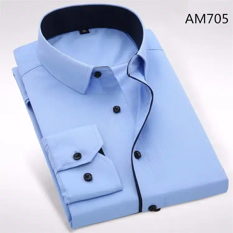 unisplendor Men Dress Shirts 2017 New Man Fashion Long Sleeve Slim Fit High Quality Solid Casual Business Shirt 4XL YN630 21