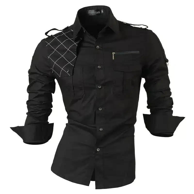 2017 New Fashion Casual slim fit long-sleeved men's dress shirts Korean styles cotton shirt 8371 16