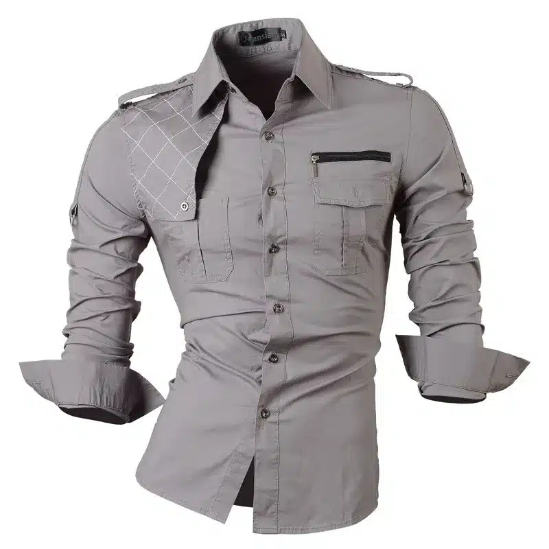 2017 New Fashion Casual slim fit long-sleeved men's dress shirts Korean styles cotton shirt 8371 18