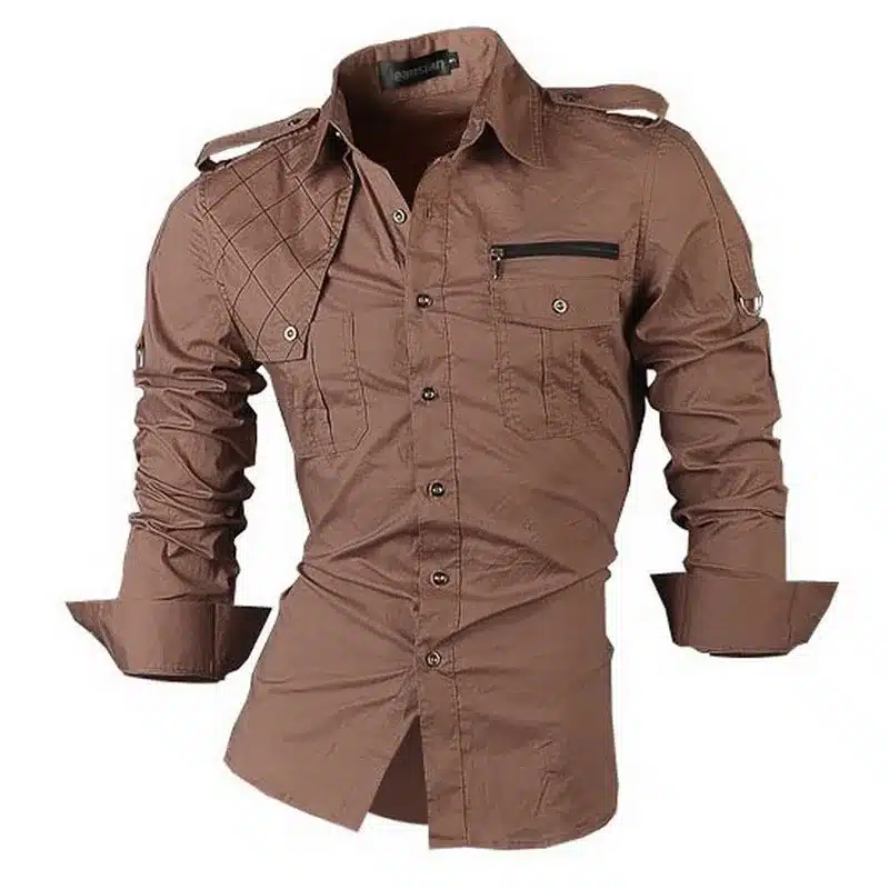 2017 New Fashion Casual slim fit long-sleeved men's dress shirts Korean styles cotton shirt 8371 19
